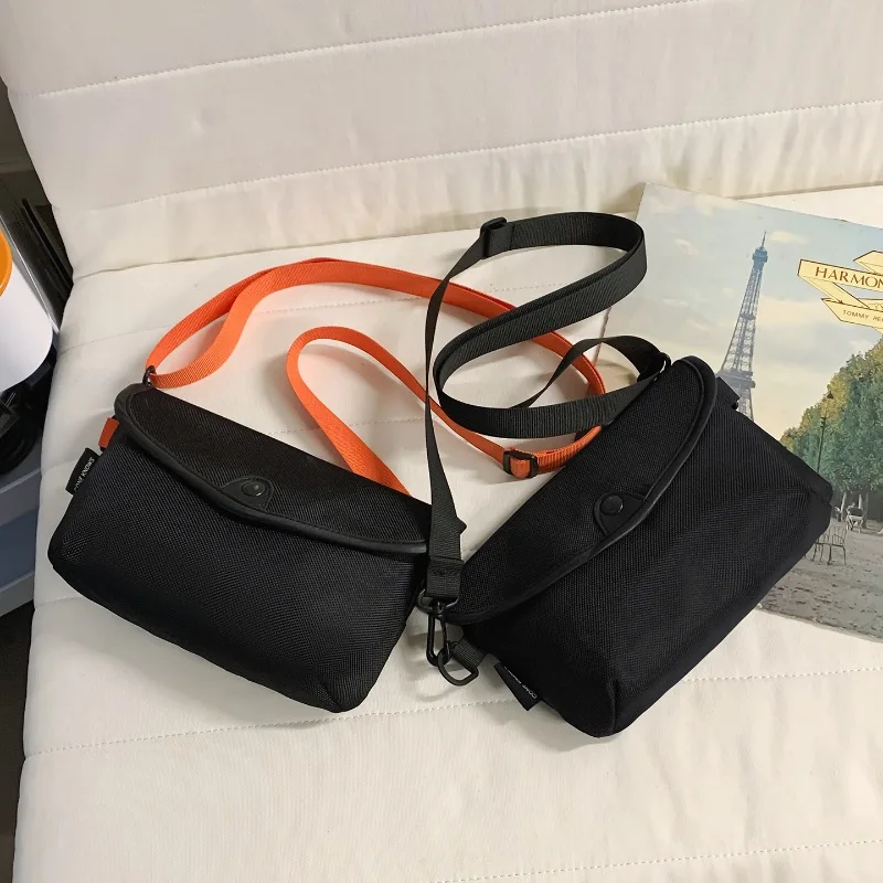 

2025New Style Solid Color Casual Oxford Functional Envelope Bag Unisex Phone Bag Simple Trendy Brand Waterproof Crossbody Bag