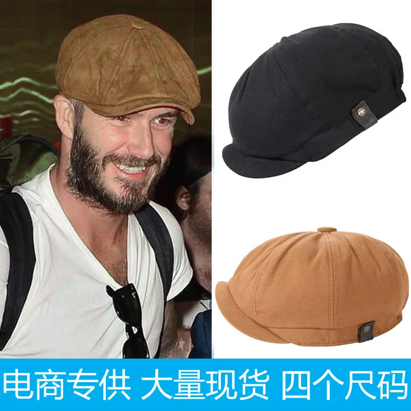 Classic Four Seasons Octagonal Hat Big Head Girth Men's And Women's Summer Newsboy Cap Beret Casquette Headwear Casual Caps