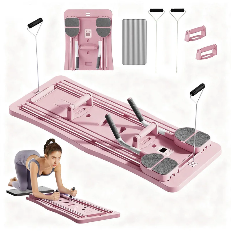 Tabla de Pilates Deslizante Profesional de Calidad Duradera y Set de Reformer de Pilates, Tabla Plegable Multiusos para Ejercicio en Casa