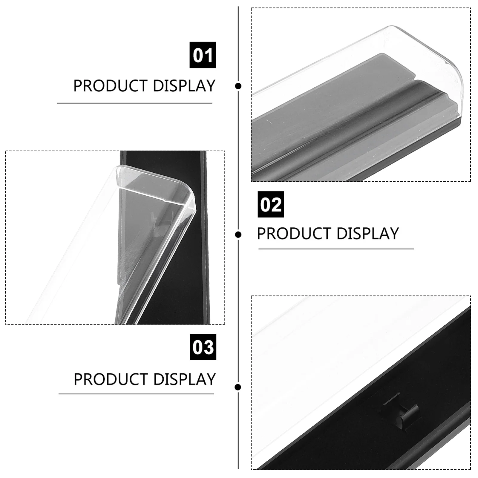 

10Pcs Transparent Pen Boxes Plastic Clear Pencil Storage Container School Stationery Holder Perfect for Gift Business Awards