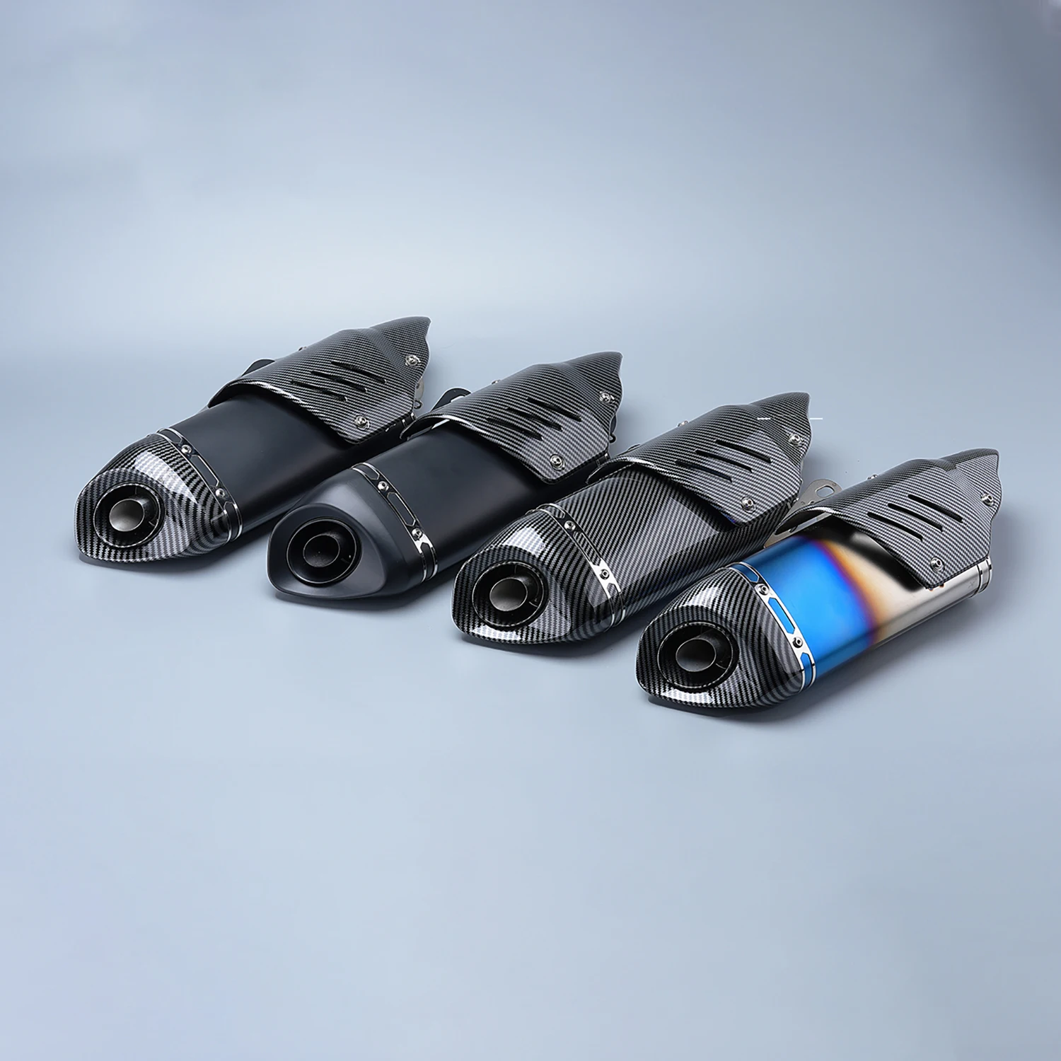 

51mm Universal Motorcycle Exhaust Muffler With Carbon Fiber Cover & DB Killer Fit Z1000 MT-09 PCX150 R1 S1000RR DUKE790