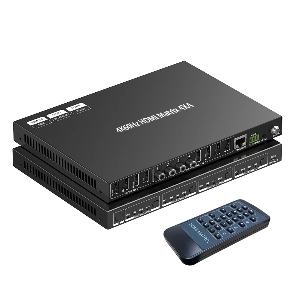 NEW 4K 8x8  Matrix Switch Control Switcher With Remote and RS232 4  Input 4  Output 4k   matrix