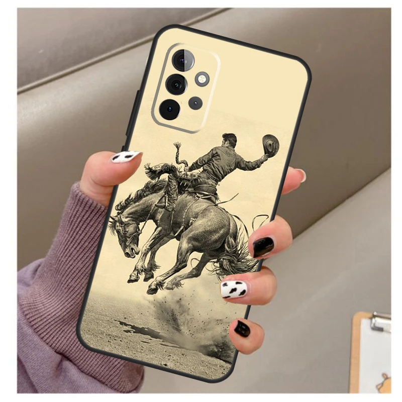 Cowboy Case For Samsung Galaxy A34 A54 A14 A24 A53 A33 A23 A13 A15 A25 A52 A32 A22 A12 A51 A71