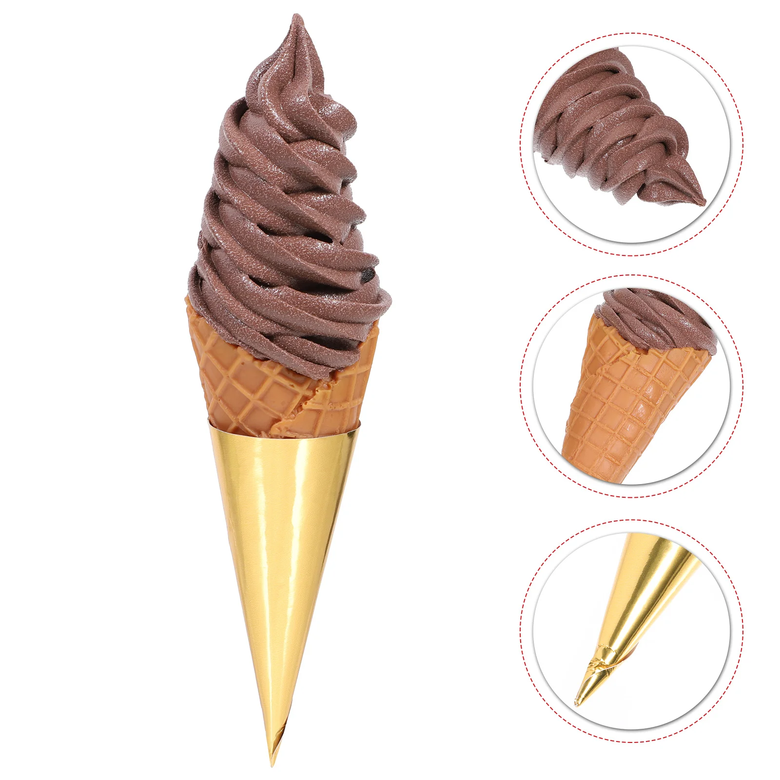 Simulation Ice Cream Toy Cone Model Decorations Fake Prop Party Pvc Child Photography