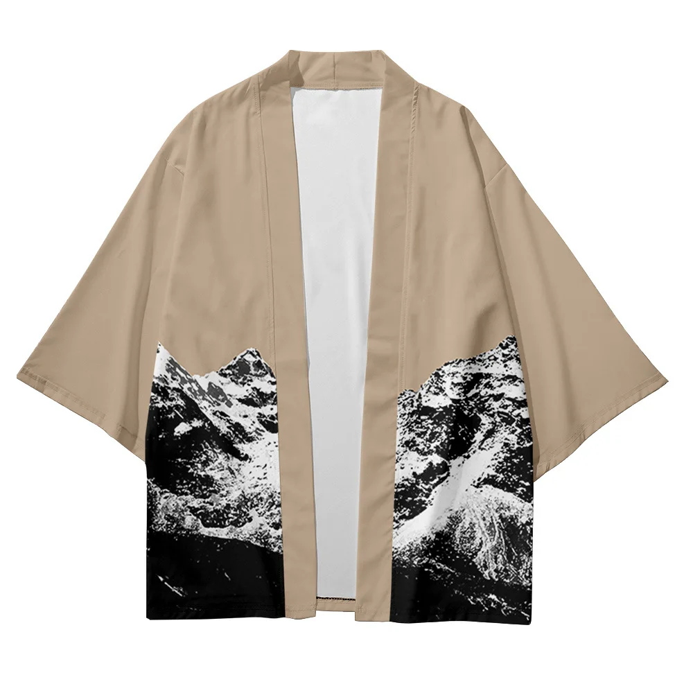 

Plus Size 4XL 5XL 6XL Fashion Beach Japanese Style Kimono Casual Streetwear Men Women Cardigan Haori Yukata Tops Robe Clothes