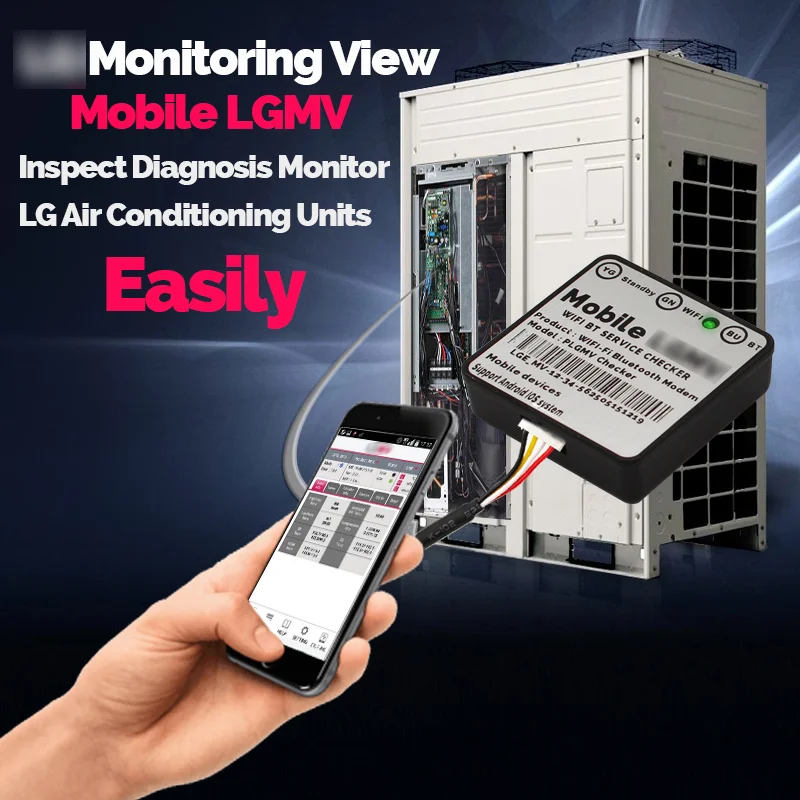 New Mobile LGMV Monitoring View PLGMVW100 Support Android IOS System Inspect Diagnosis and Monitor for LG air conditioner parts