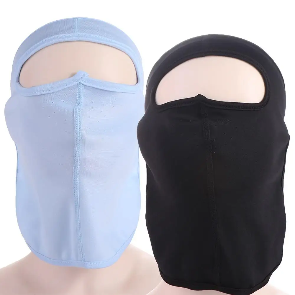 Face Scarves Face Gini Mask Solid Color With Neck Flap Womne Neckline Mask Men Fishing Face Mask Summer Sunscreen Mask Ice Silk