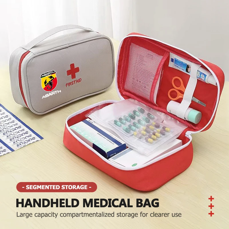 First Aid Medicine Storage Bag Outdoor Home Travel Medical Kit For Abarth UNO Astra Bravo Panda Linea Freemont Strada Doblo