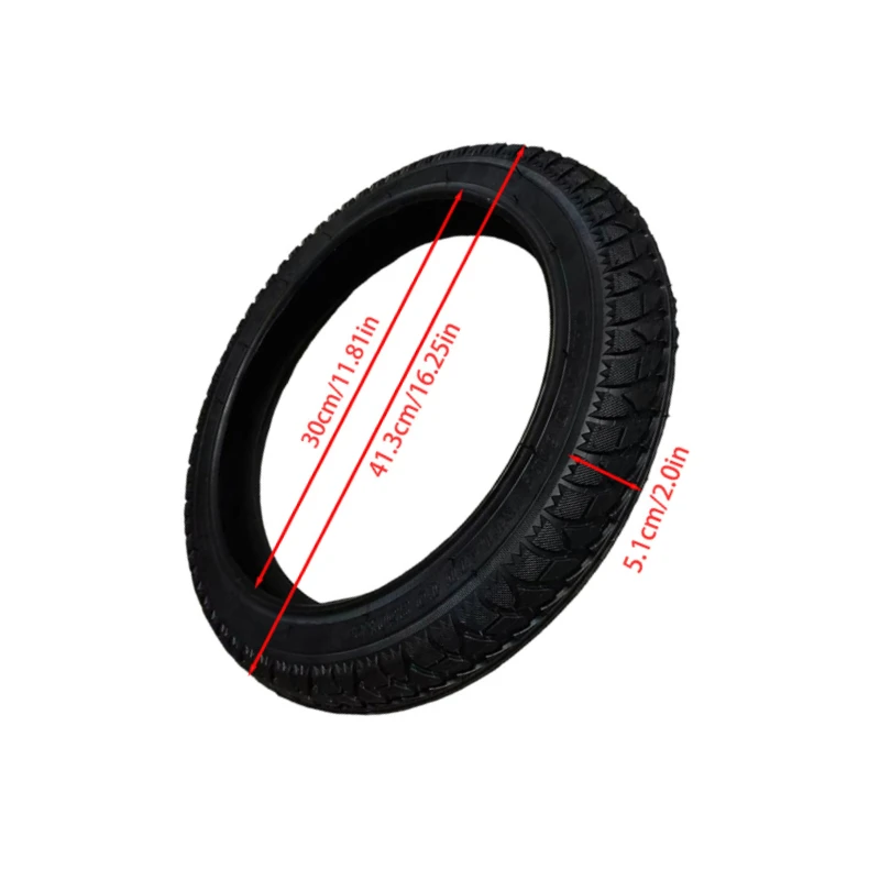 16 X 2.125 Bike Outer Tire Rubber Enhance Traction Folding Bike Replacement Outer Tire Superb Grip view 2