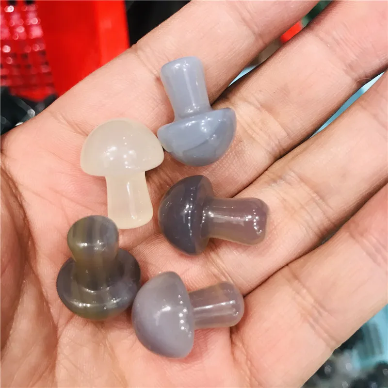 

5pc Lovely natural Crystal Mushroom Agate Crystal Polishing Mushroom Meditation Reiki healing natural quartz crystal