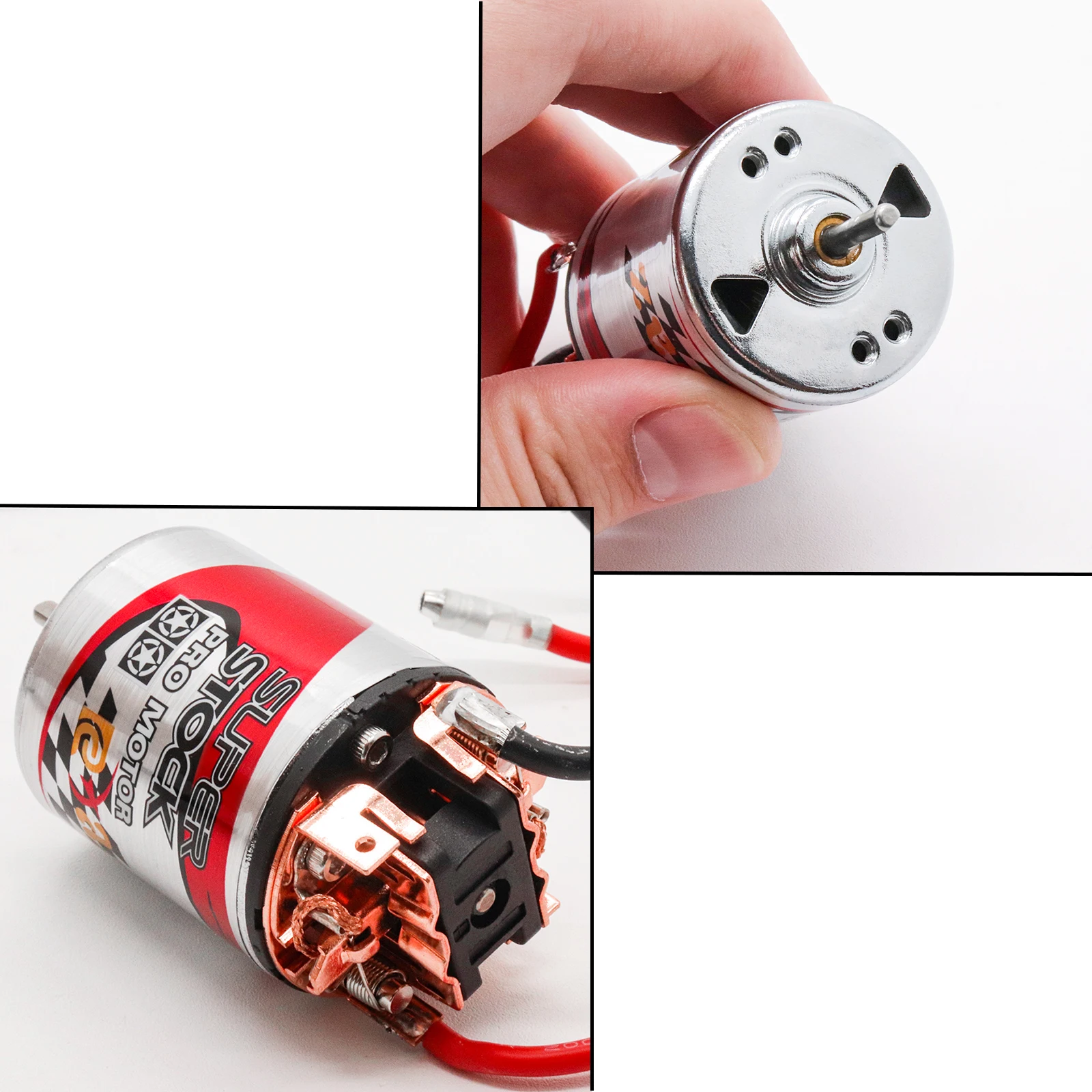 RCXAZ 540 550 moteur brossé étanche intégré et externe pour 1/10 RC bateau/piste de voiture Axial SCX10 AXI03007 90046 Redcat Gen8