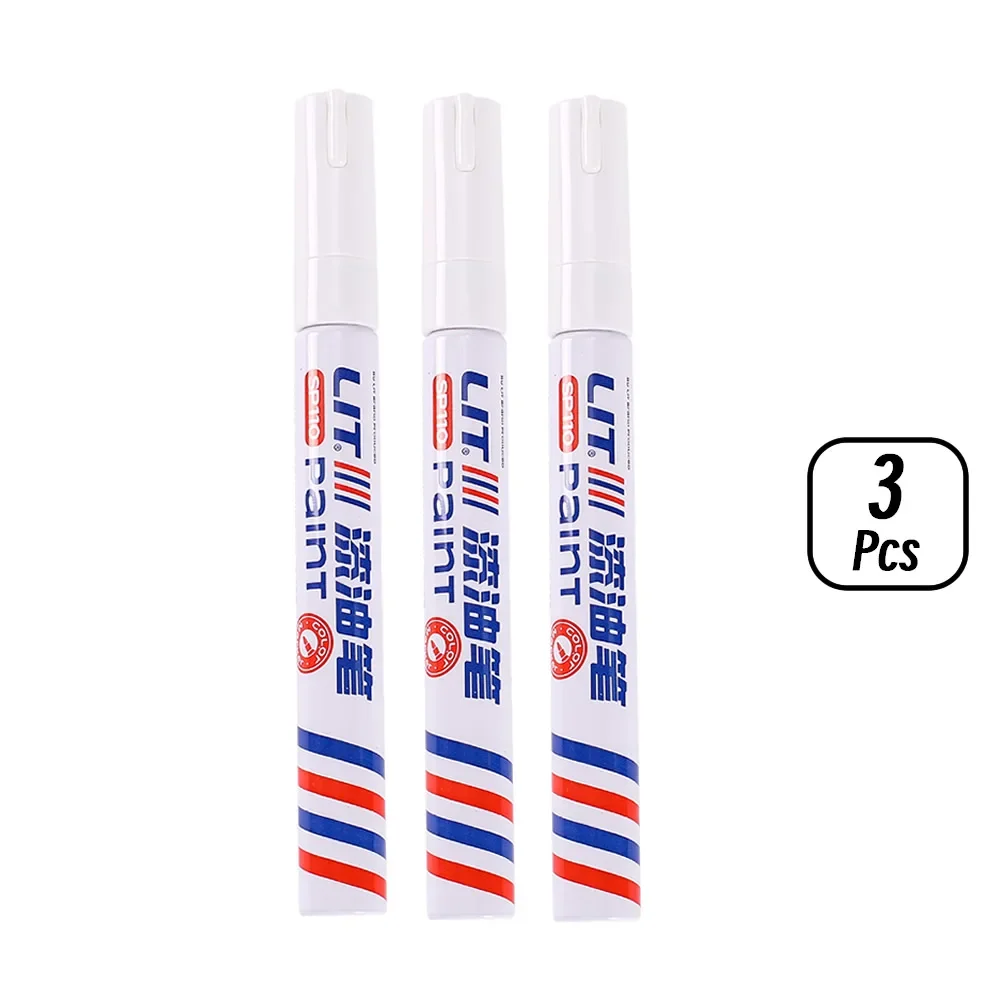 3mm 10 p Kleurrijke 8 Kleuren Permanente Verf Marker Waterdichte Witte Markers band loopvlak rubber stof Verf metalen Verf Marker Pennen