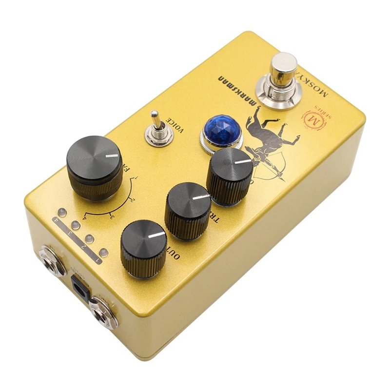 MOSKYAUDIO Guitar Effects Pedal MARKSMAN High Gain Distortion Overdrive Electric Guitar Effect 3 Controls 4 Modes