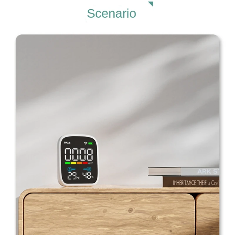 Tuya Wi-Fi умный монитор температуры и влажности PM2.5 для внутреннего и наружного использования, универсальный портативный 1 шт.