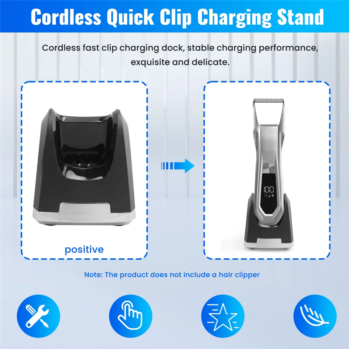 Professional Cordless Clipper Charging Stand Charger Dock Hair Trimmer Charging Base for Wahl 8148 8481 8591 81919 8509 M