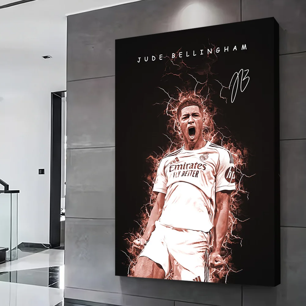 Jude Bellingham Soccer Player Poster Customizable Printed Canvas Painting for Pictures Wall Art Home Decor Wand Deko Decoration