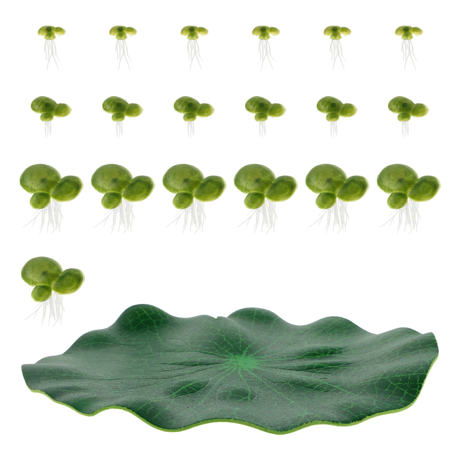 

1Set Realistic Artificial Floating Duckweed Plants for Aquarium Freshwater Saltwater Tank Decor Green Simulated Water Grass Fish