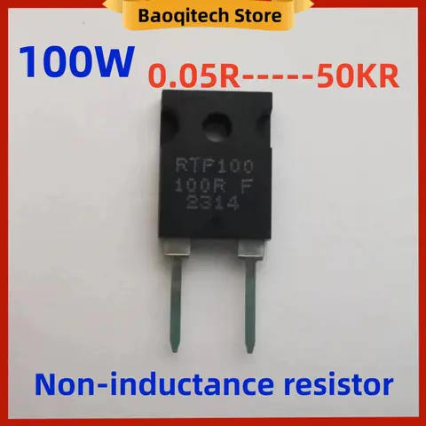 두꺼운 필름 고정밀 고전력 비유도 샘플링 정밀 저항기, 100W, RTP 0.05R 0.5R 5R 10R 20R 100R, TO247, 500R