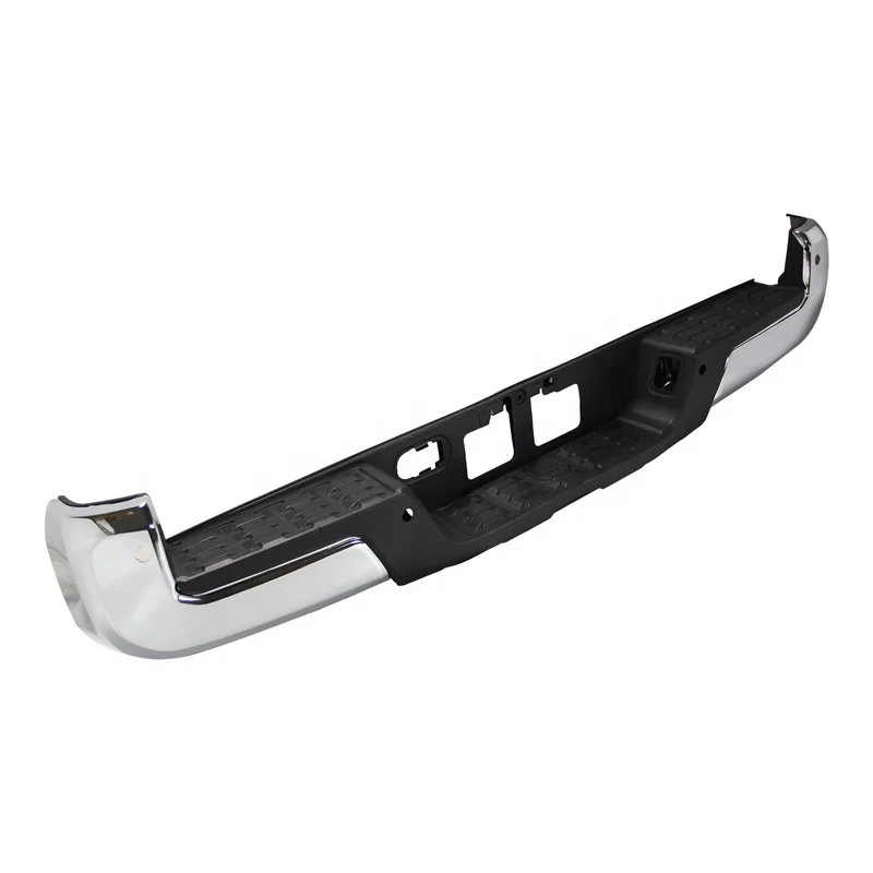 Rear Chrome Step Bumper Assembly With Hole For 16-20 Toyota Tacoma