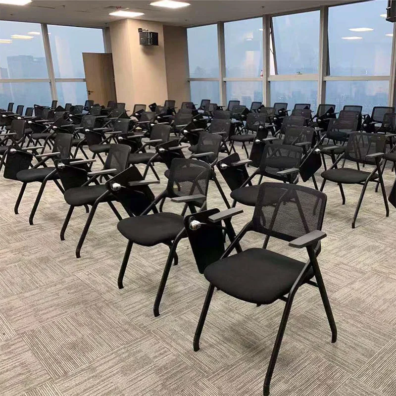 

Folding with tablet, training chair, table and chair integrated mesh sliding armrest
