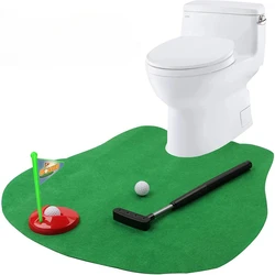 Mini Toilet Golf Toy Set Toilet Time Golf Game  Set Golf Training Accessory Gift for Birthday Party