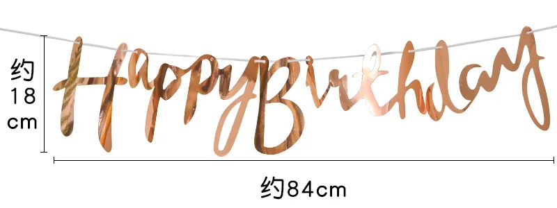 Gold Alles Gute zum Geburtstag Banner Geburtstag Hochzeit Party Dekoration Hängegirlande Banner Babyparty 1. Geburtstag Junge Mädchen – Detail 3