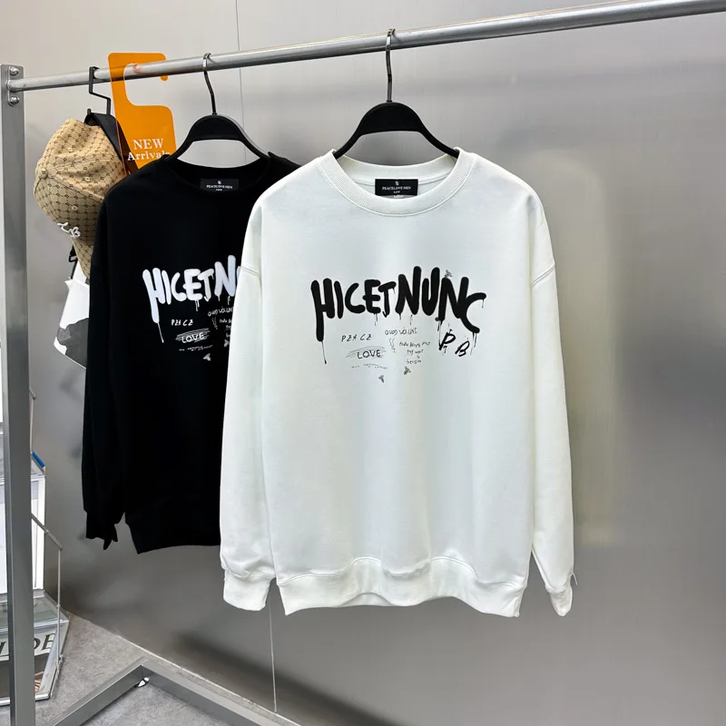 

Мужской модный свитшот Bird Poer на осень-зиму с буквенным принтом, круглым вырезом, повседневный, вязаный, трендовый, простой, универсальный, базовый слой