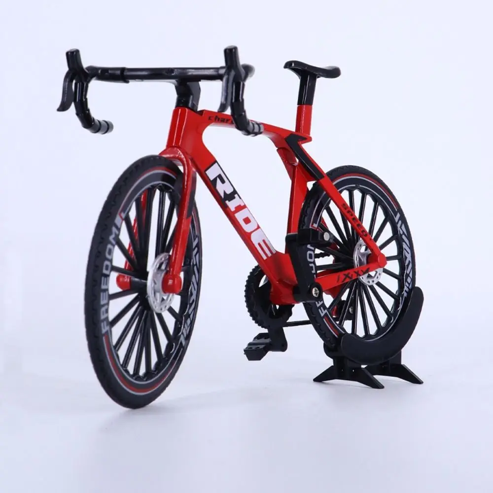 Mini modelo de bicicleta a escala 1:8, adorno de Metal de carreras, juguete para bicicleta de montaña, modelo de bicicleta BMX de carretera de simulación en miniatura para niños