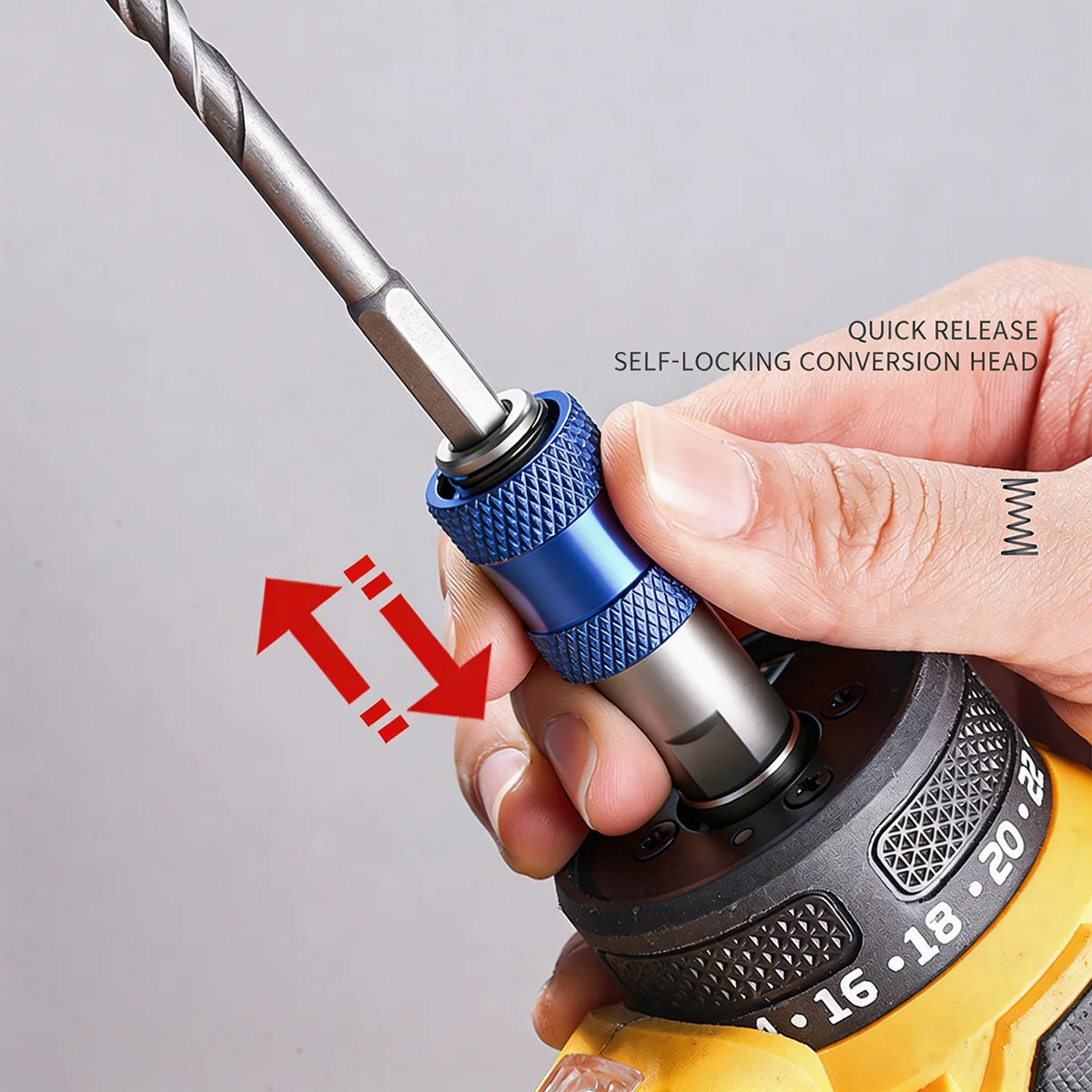 Drill Bit Adapter Hex Shank Keyless Quick Release Conversion Head For Electric Drill Impact Driver Screwdriver Automotive Tool