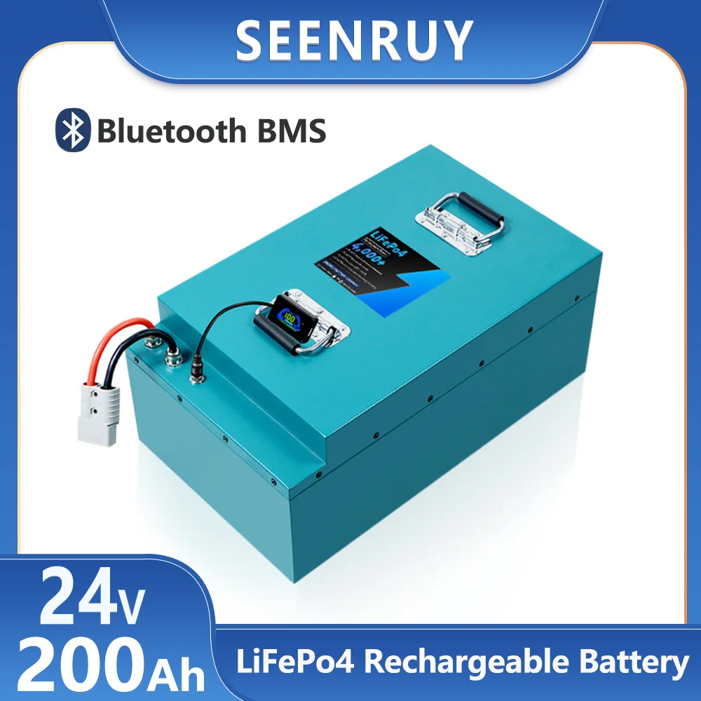 

24V 200AH Lifepo4 Lithium Iron Phosphate Battery Built in 100A 150A 200A BMS Perfect For Solar Energy Storage RV + 20A Charger