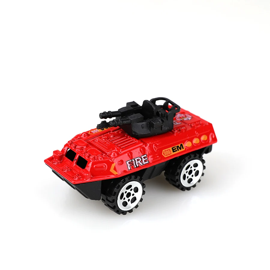 (محاصر) طقم عسكري أحمر 1/64، طقم مكون من 6 قطع، معدن مصبوب، لعبة للأولاد، لعبة جيب، نموذج منزلق، بدون سحب.