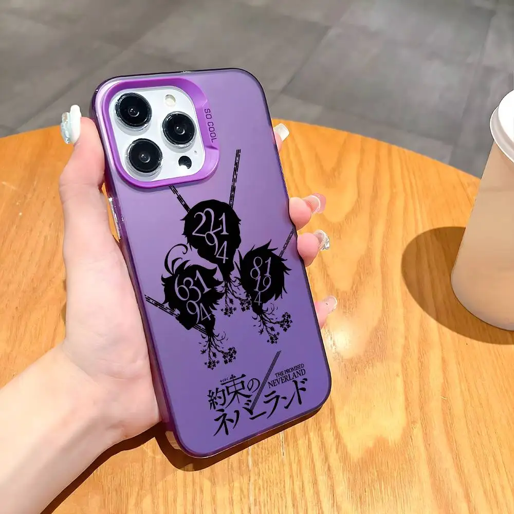 約束のネバーランドS iPhoneケース iPhone 17 16 15 14 13 12 11 Pro Max対応 ブラック パープル マット レーザー メタリック オーロラ フンダ