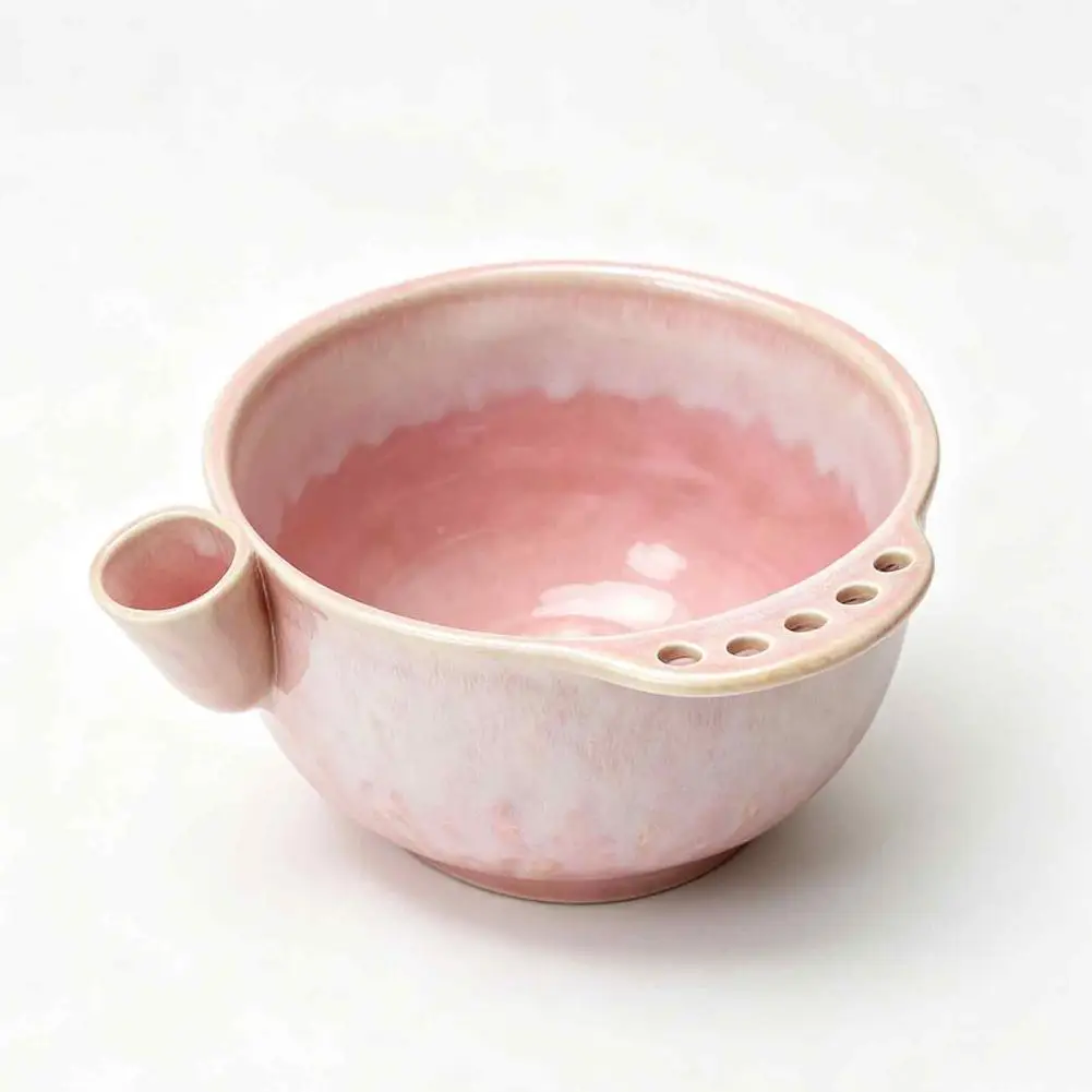 Ceramic Berry Washer Ceramic Berry Swirl Washing Bowl with Self-spinning Drain Holes Fruit Colander for Strawberries for Fruits