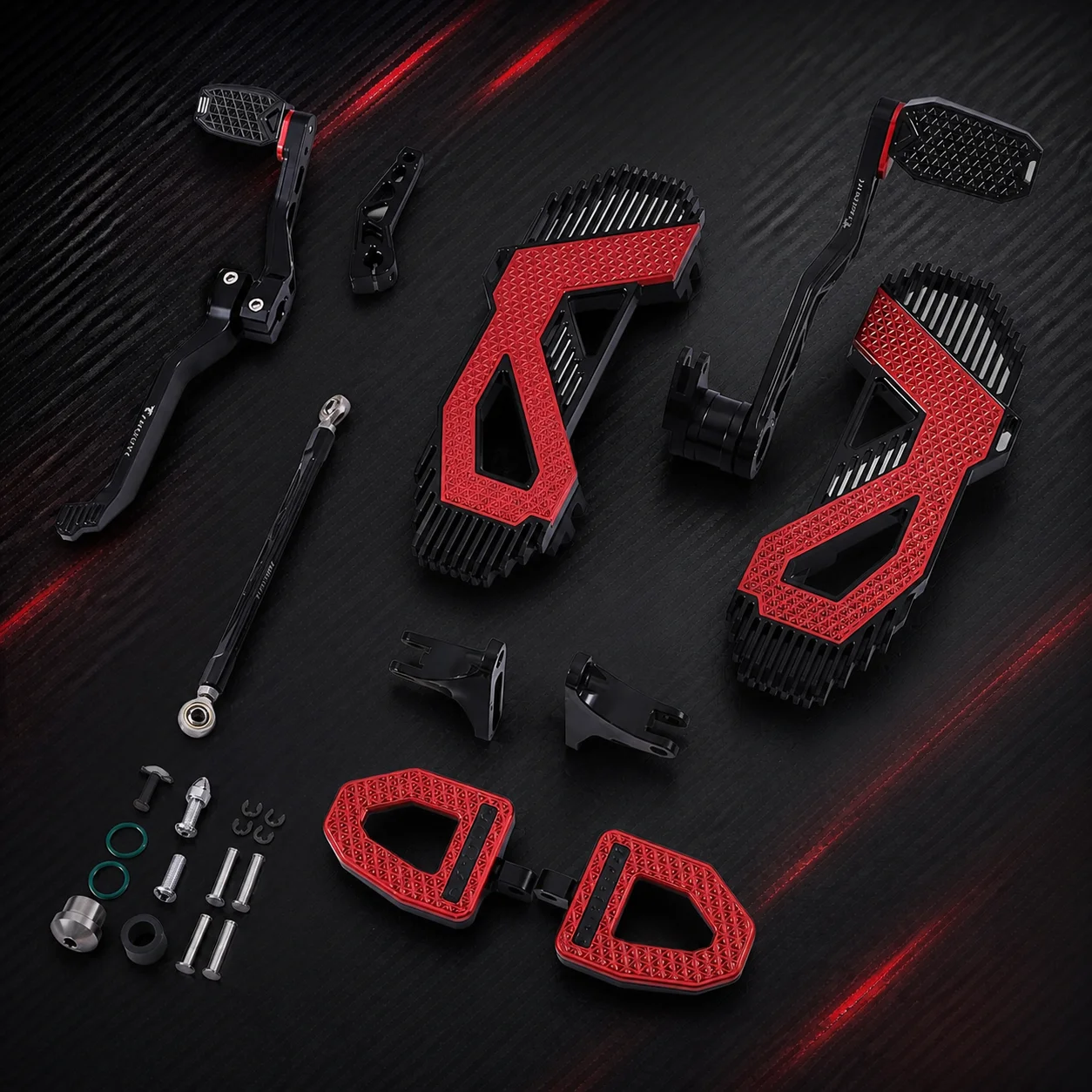 PB K Style Floorboards Footboards w/Brake & Shifter Levers pedals for Harley Touring street glide Road king 2014-2026