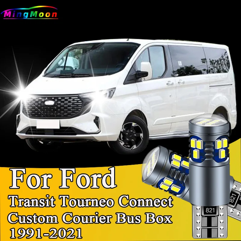 2Pcs T10 Car Bulbs LED Parking Lamp Interior Clearance Lights For Ford Transit Tourneo Connect Custom Courier Bus Box 1991-2021