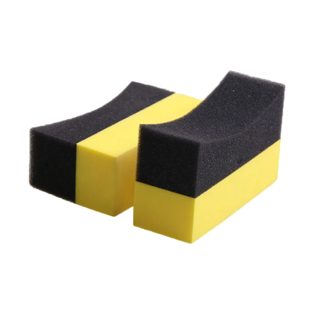 Almohadillas aplicadoras de cera de esponja para neumáticos, esponja de grado Premium, aplicador de microfibra, herramienta de pulido de Color