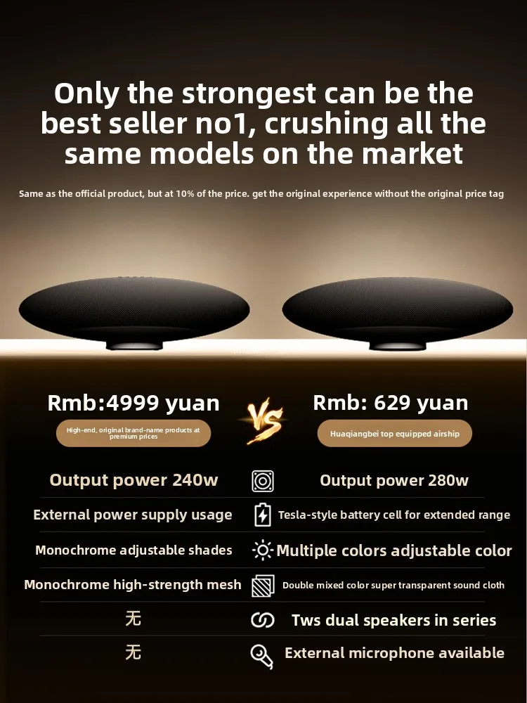 Bluetooth speaker 2026 new government subsidized speaker genuine airship 6th generation 2eppelinPro microphone