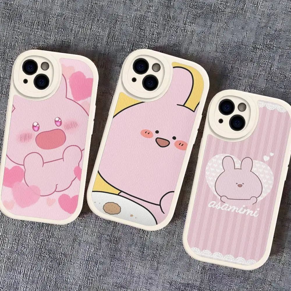 Asamimichaan Anime Phone Case For IPhone 16 15 14 13 12 11 Pro Max Plus Leather Cover