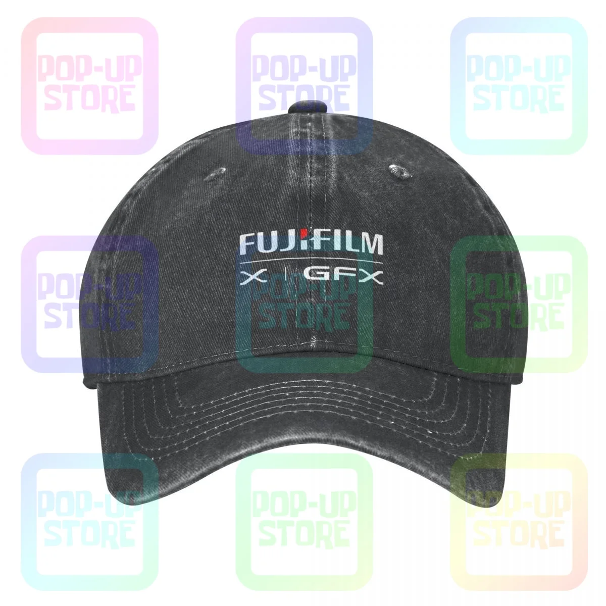 Fujifilm X Gfx Washed Denim Baseball Cap Trucker Hats Cool Adjustable