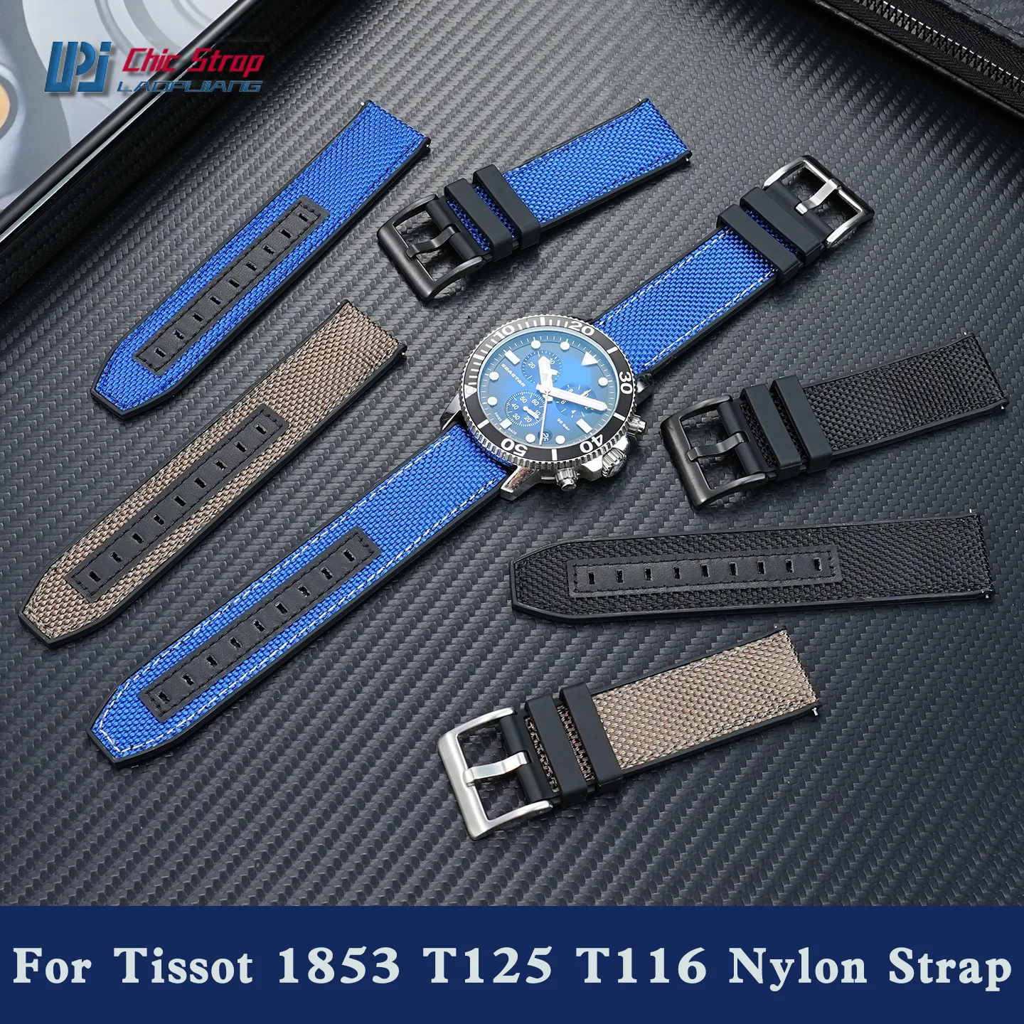 

Для TISSOT 1853 T116 T125 спортивный вязаный нейлоновый ремешок для часов T125617A T116617A мужской ремешок для часов 22 мм водонепроницаемое силиконовое дно