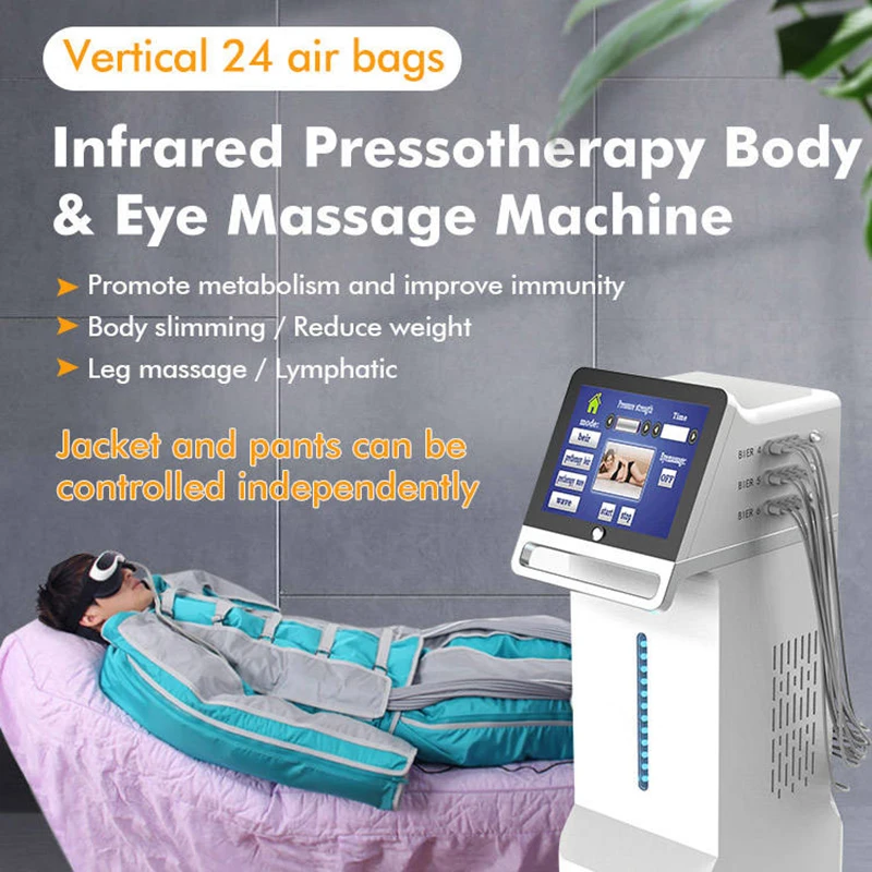 Professional 3 in1 Lymphatic Soothing Body Neck Instrument Lymphatic Drainage Machine Compression Boots Infrared Heated Machine