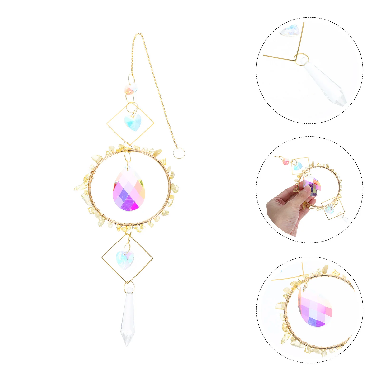 

Crystal Pendant Indoor Window Prism Hanging Colorful Sun Catcher Decoration Suncatchers for Windows Natural