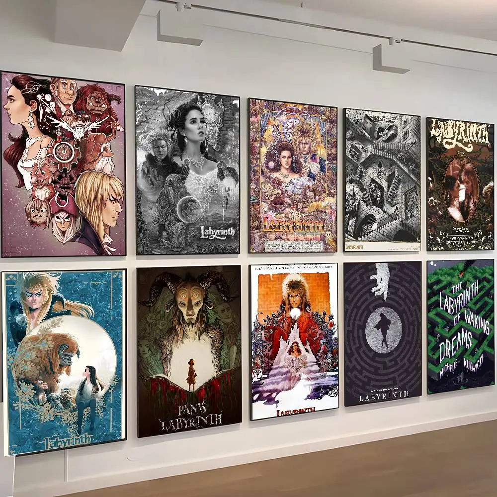 Movie L-Labyrinth Posters High Quality Self-adhesive Wall Art Decorations Color Prints Sticky