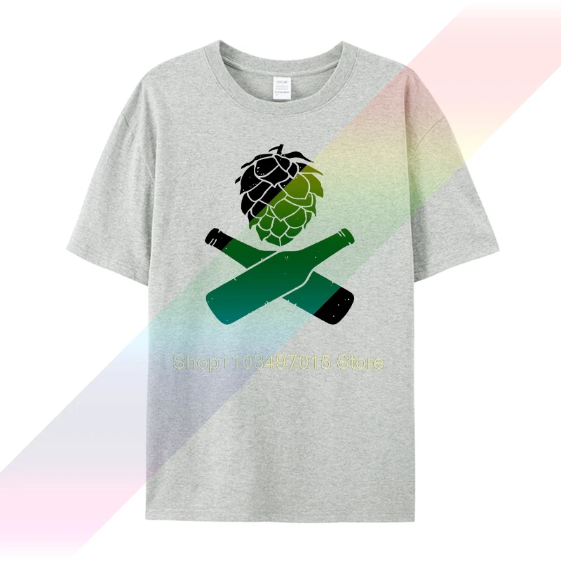 Оптовая скидка Hops Beer Футболка Craft Пивные бутылки Логотип Micro Brew Домашние рубашки для пивоварения Ipa Pale