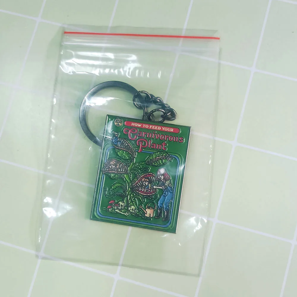Lustiger und gruseliger Schlüsselanhänger mit fleischfressender Pflanze, cooles Accessoire im dunklen Stil, einzigartige Halloween-Party-Deko, Fan-Geschenk – Detail 12