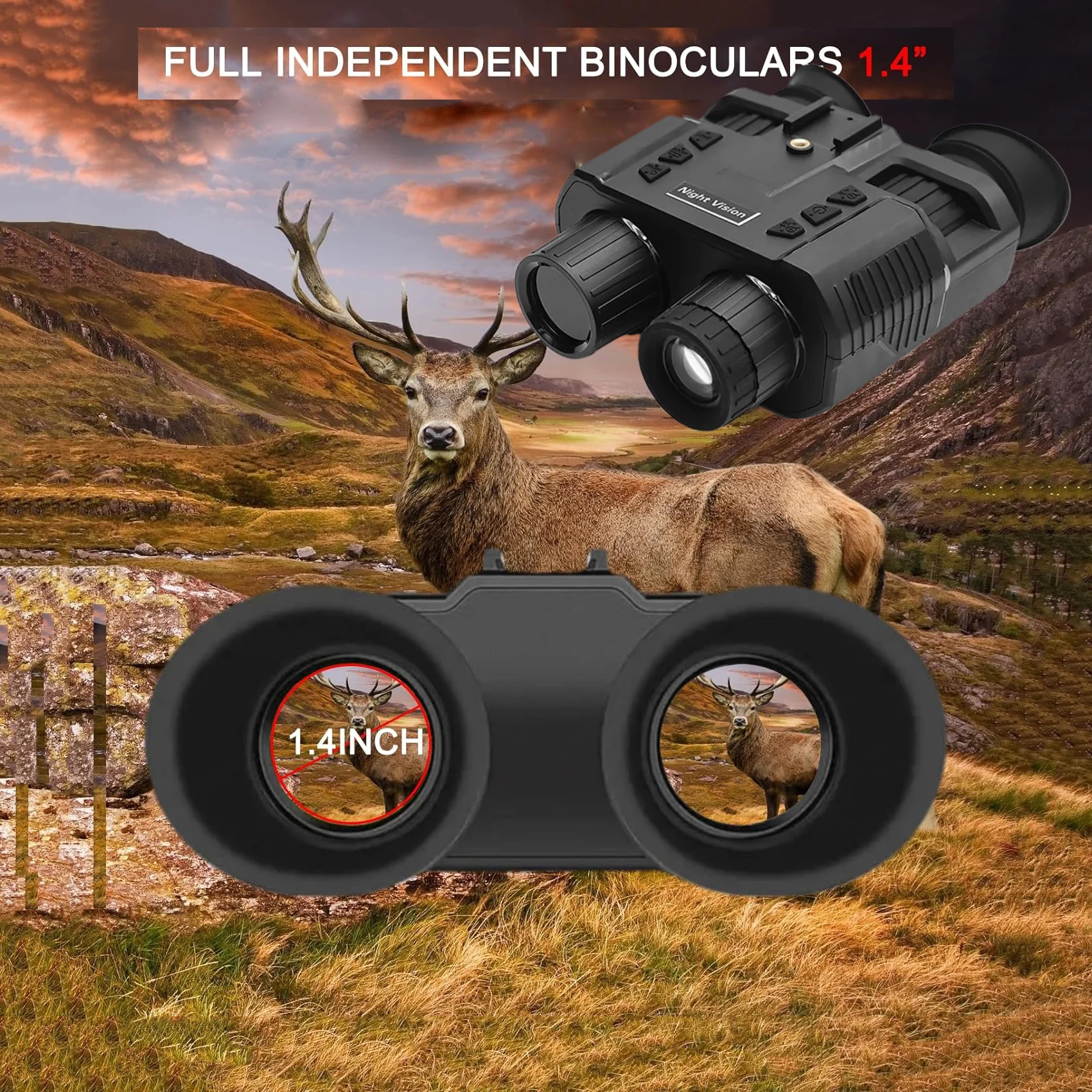 

Night Vision Binocular Infrared 8X Zoom High-Definition Telescope Goggles Take Photos And Videos Durable Hunting Camping Outdoor