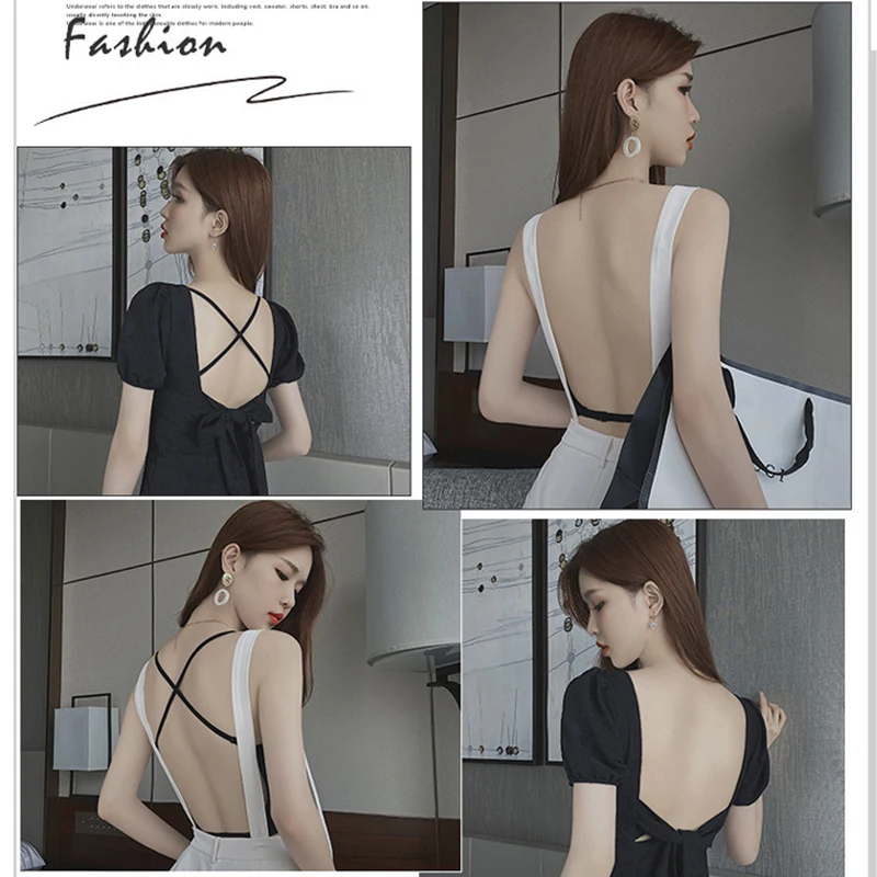 FINETOO U-shaped Backless Lingerie For Women Small Breasts Gathered Together Bra New Style Chest Cushion Seamless Backless Bra