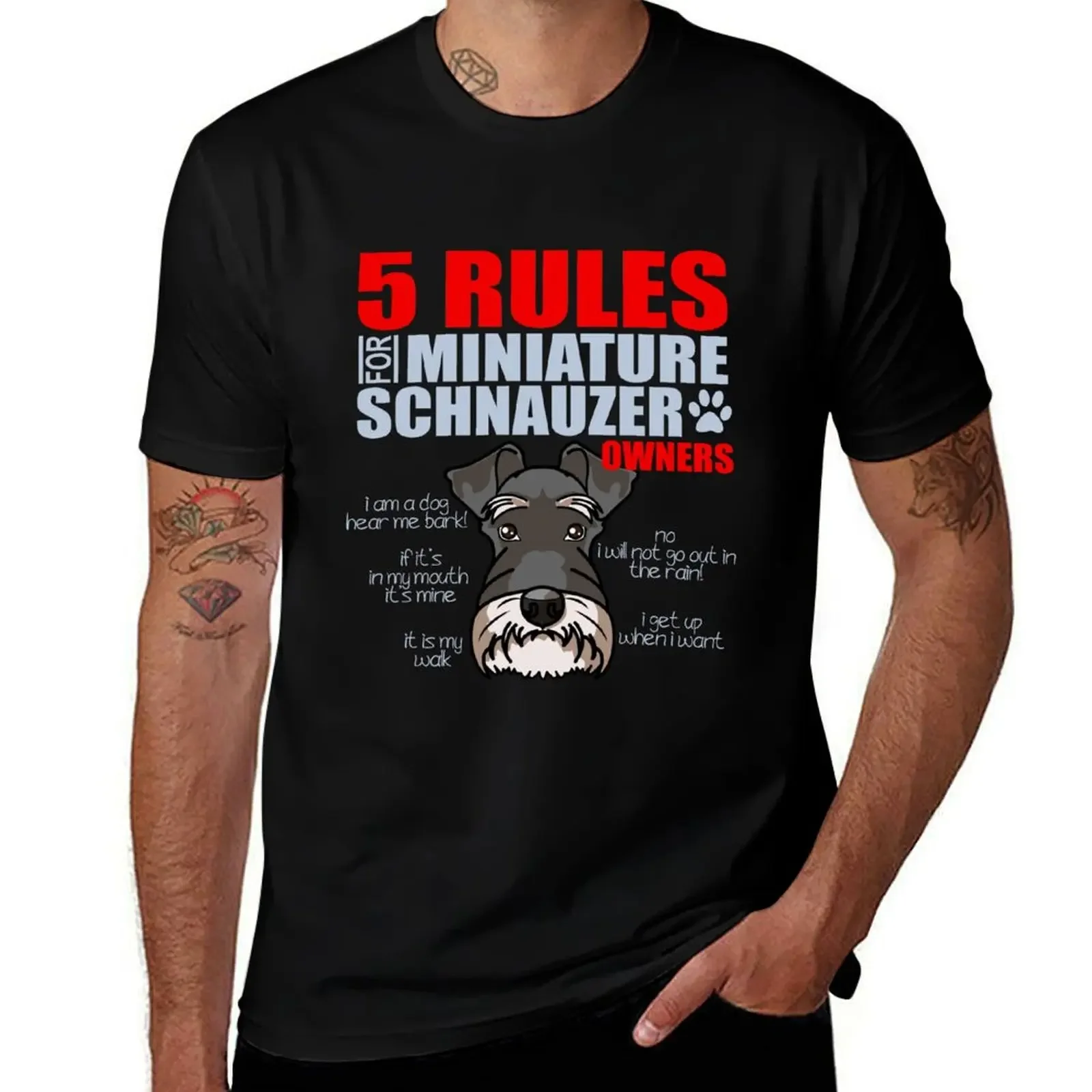 Rules of a Schnauzer T-Shirt rapper graphic tees graphic t shirt vintage plus size tops plain mens shirts graphic tee