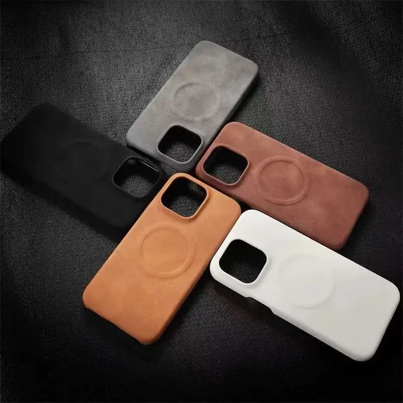 

Suitable for Apple 17 phone case skin magnetic suction sheepskin half bag iPhone 17 16 15 14 13 12 simple and high-end feeling