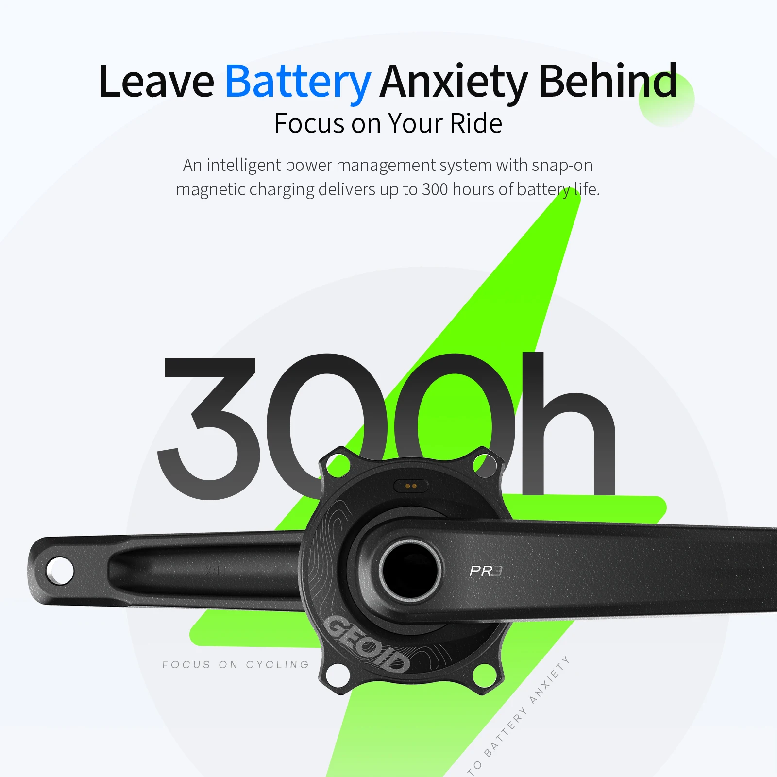 

GEOID PM500 Power Meter ANT+ Bluetooth Road Bike Power Meter 110BCD 4 Bolt Crank 24mm Spindle for Shimano for Sram